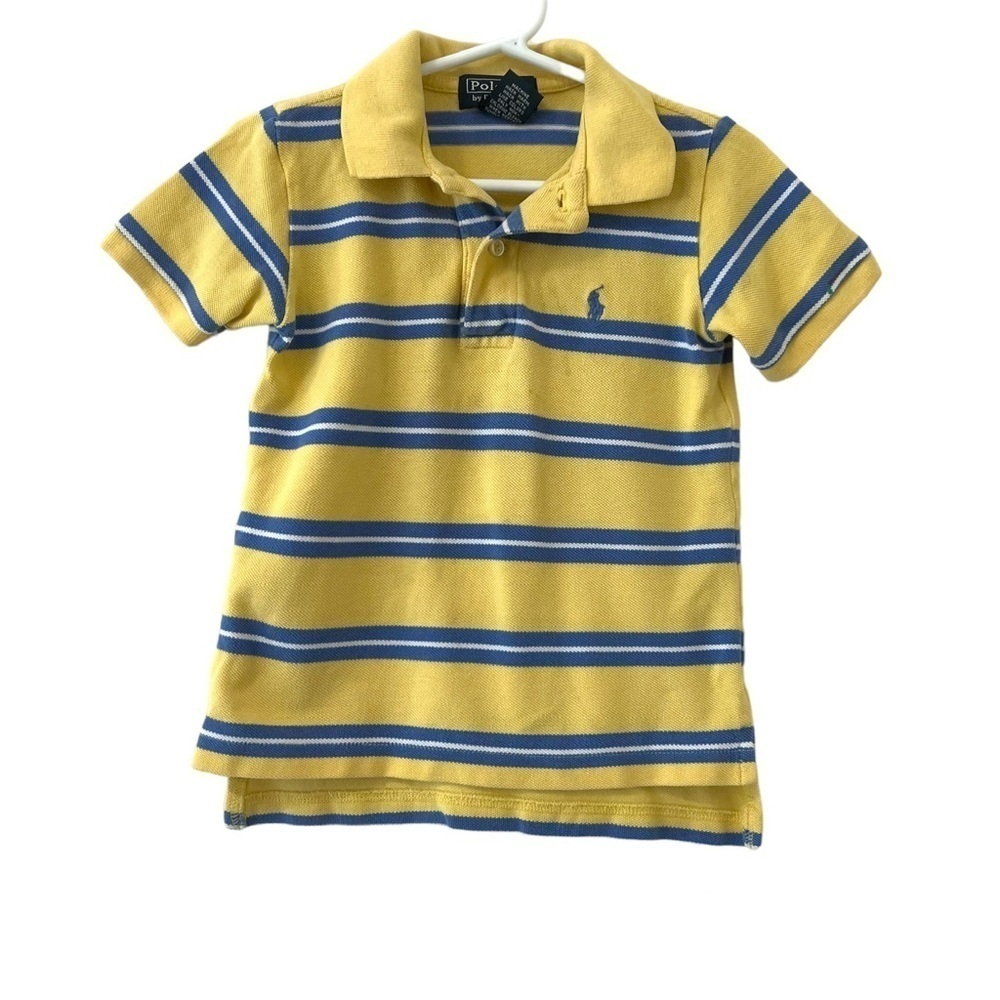 Polo Ralph Lauren Yellow & Blue Striped Polo Shirt